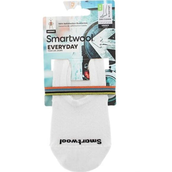 NWT Smartwool Everyday No Show Socks White 9-11.5 Large - Picture 1 of 7